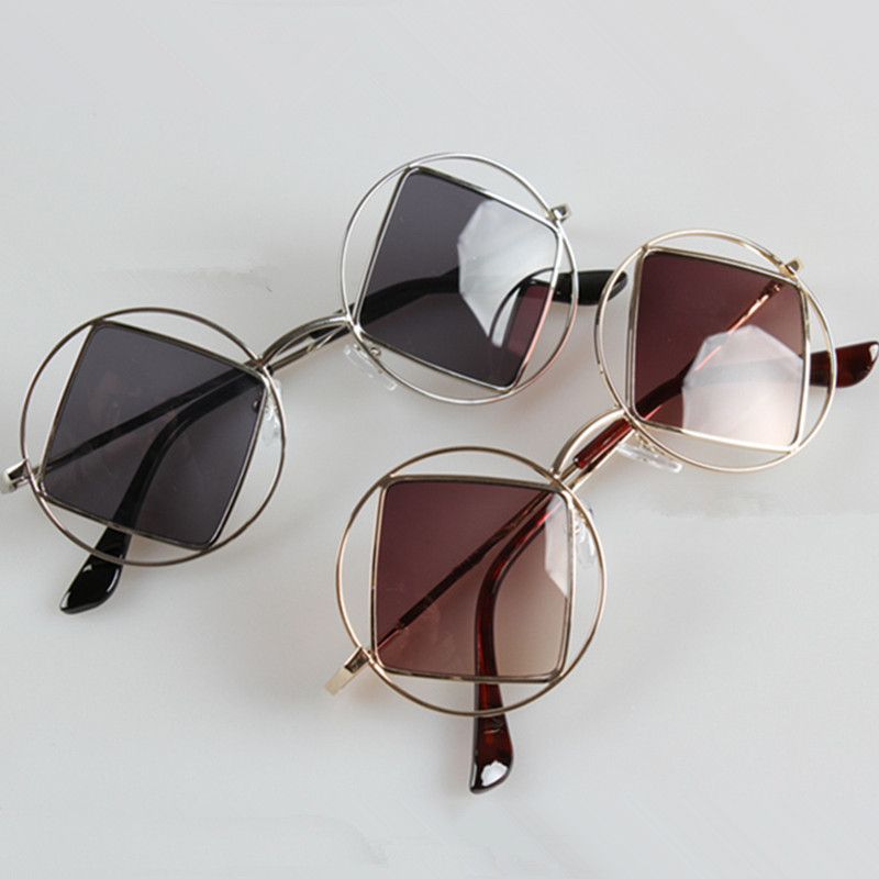 Round frame square lens sunglasses Fashion eye glasses, Stylish